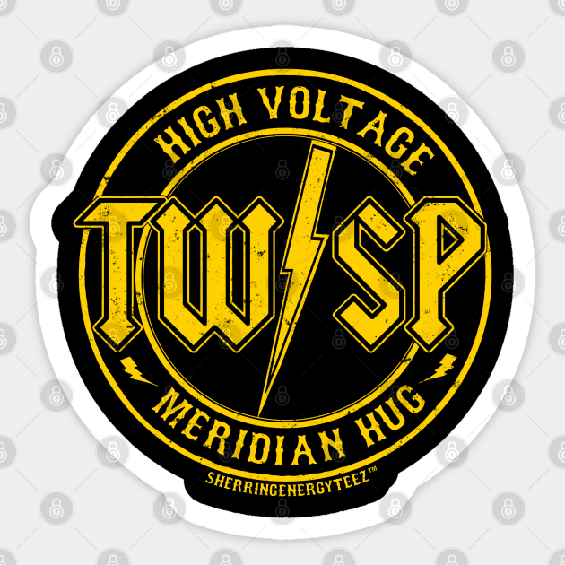 High Voltage Meridian Hug Sticker by SherringenergyTeez